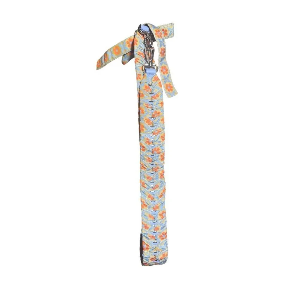 Fendi 8AV077 Mini Blue & Orange Floral “Strap You” Mini Handbag Strap NWOT Auth